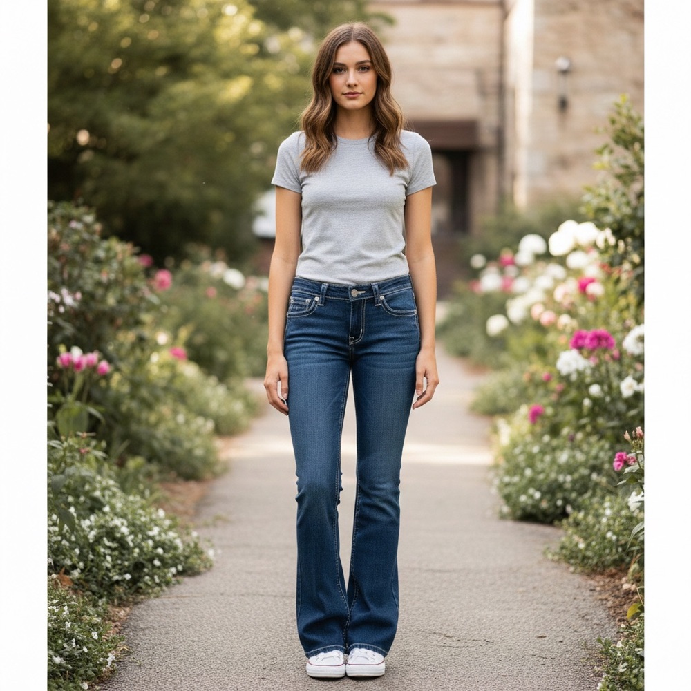 Miss Me Mid-Rise Bootcut Jeans – NWT Dark Wash Embellished Pocket (29x32)